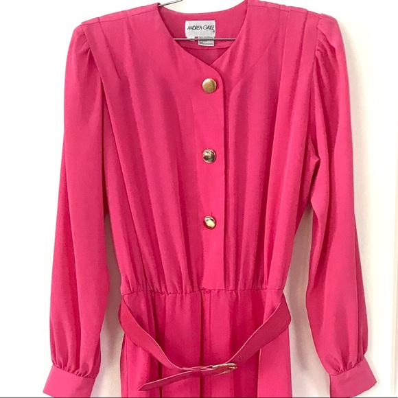 Vintage 1980’s hot pink secretary dress - Picture 3 of 13